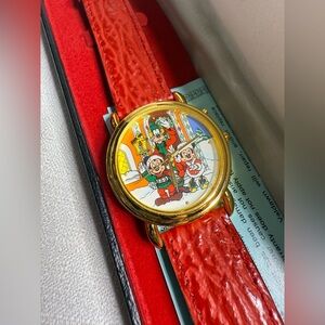 Vintage Disney Limited Edition Lorus Mickey & Friends Christmas Musical Watch